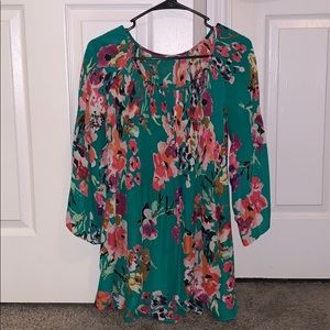 Floral Shirt with 3/4 length sleeves